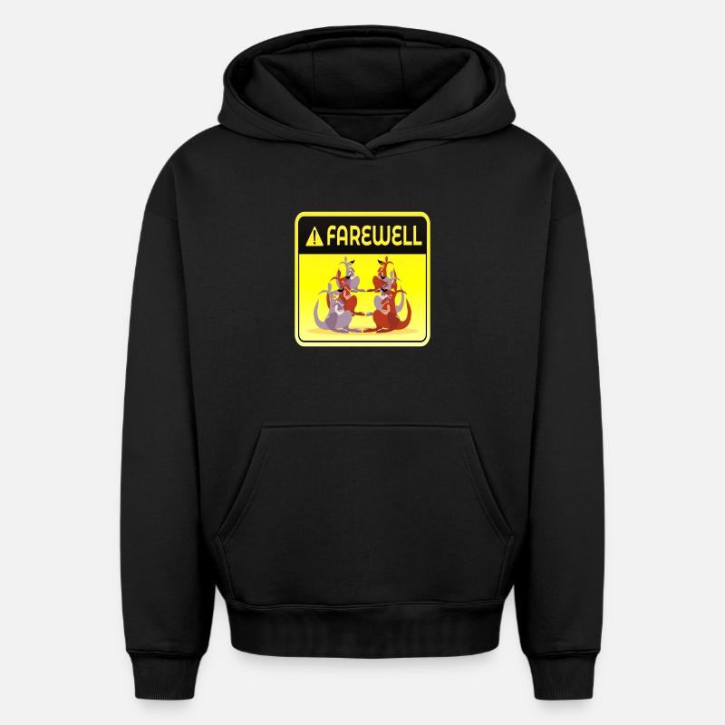 GROUPE D’ÉQUIPE D’ADIEU - Sweat à capuche unisexe oversize épais SPREAD - noir