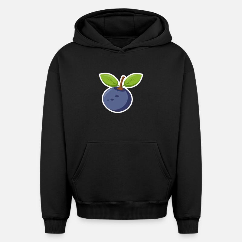 Myrtille Myrtille - Sweat à capuche unisexe oversize épais SPREAD - noir