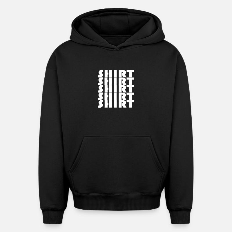 CHEMISE - Sweat à capuche unisexe oversize épais SPREAD - noir