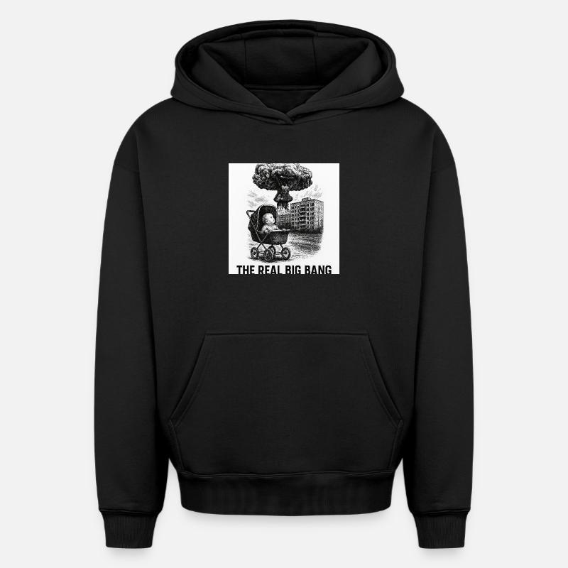 Marques - Sweat à capuche unisexe oversize épais SPREAD - noir