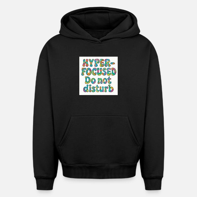 Conception hyper concentrée et sans déranger - Sweat à capuche unisexe oversize épais SPREAD - noir