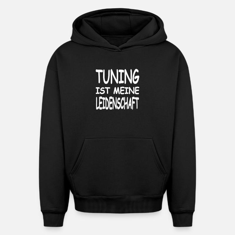 réglage - Sweat à capuche unisexe oversize épais SPREAD - noir
