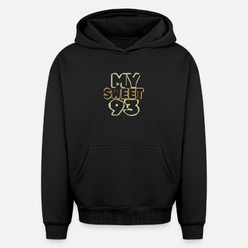 93 - Sweat à capuche unisexe oversize épais SPREAD - noir
