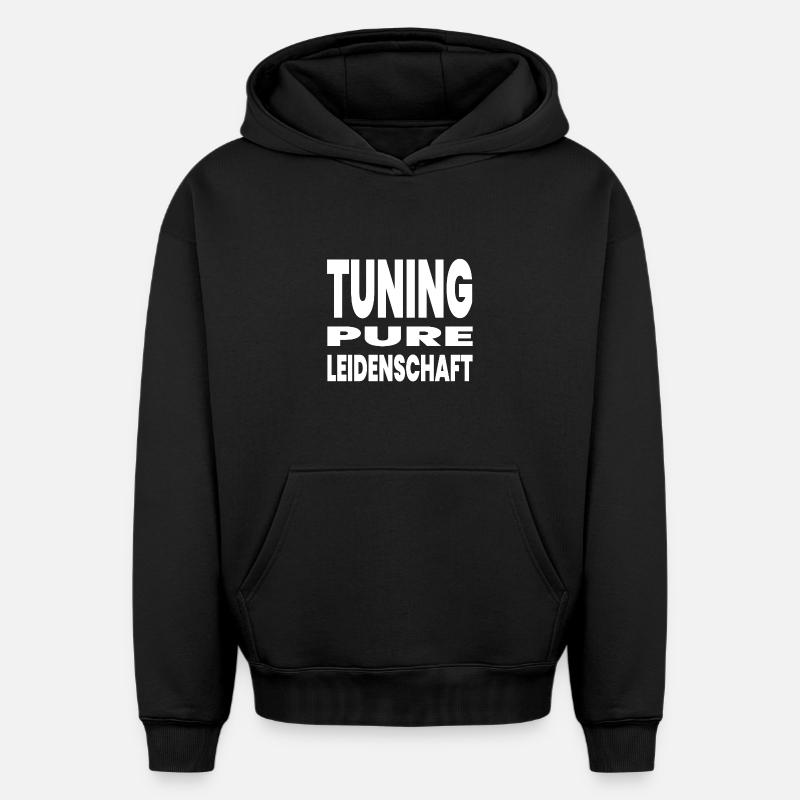 réglage - Sweat à capuche unisexe oversize épais SPREAD - noir