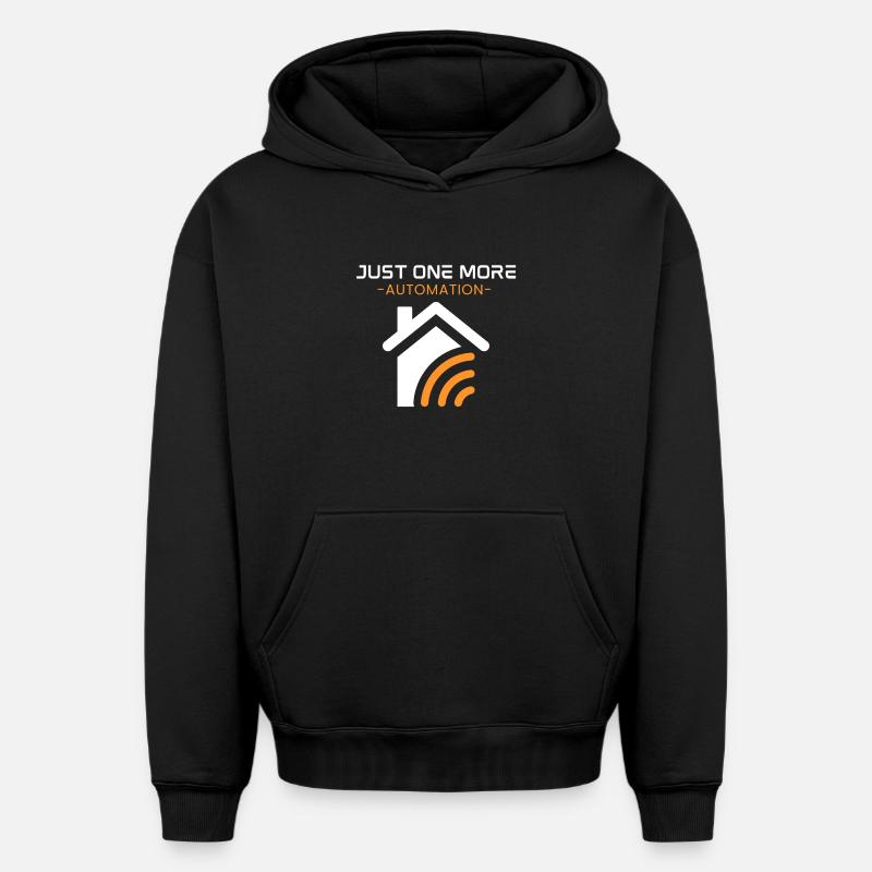 Une automatisation de plus - Sweat à capuche unisexe oversize épais SPREAD - noir