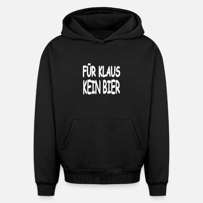 Bière - Sweat à capuche unisexe oversize épais SPREAD - noir