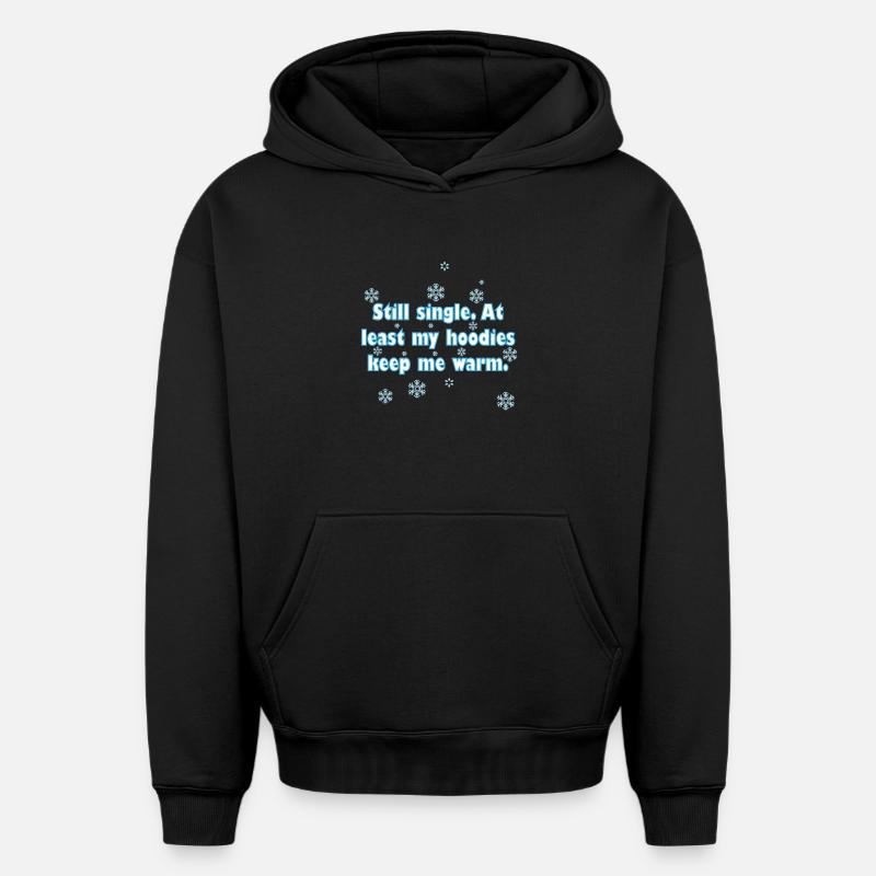Hiver - Sweat à capuche unisexe oversize épais SPREAD - noir