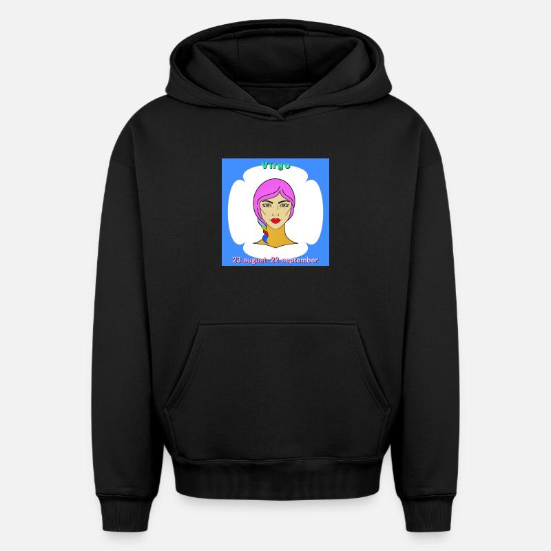rater - Sweat à capuche unisexe oversize épais SPREAD - noir