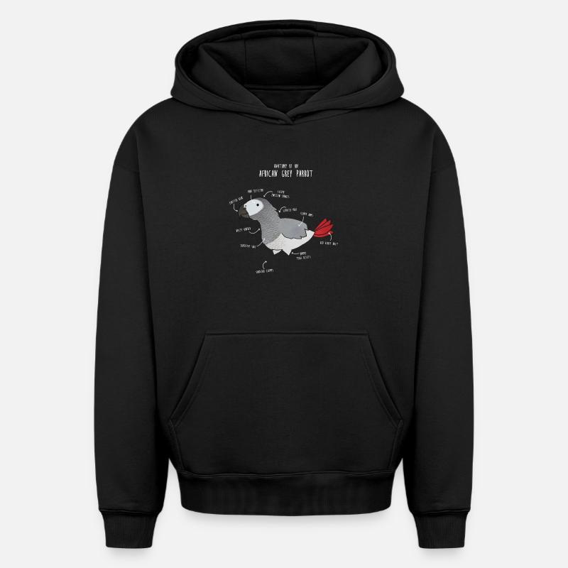 Anatomie du python royal - Sweat à capuche unisexe oversize épais SPREAD - noir