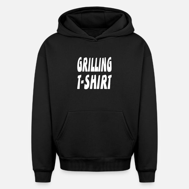 Griller - Sweat à capuche unisexe oversize épais SPREAD - noir