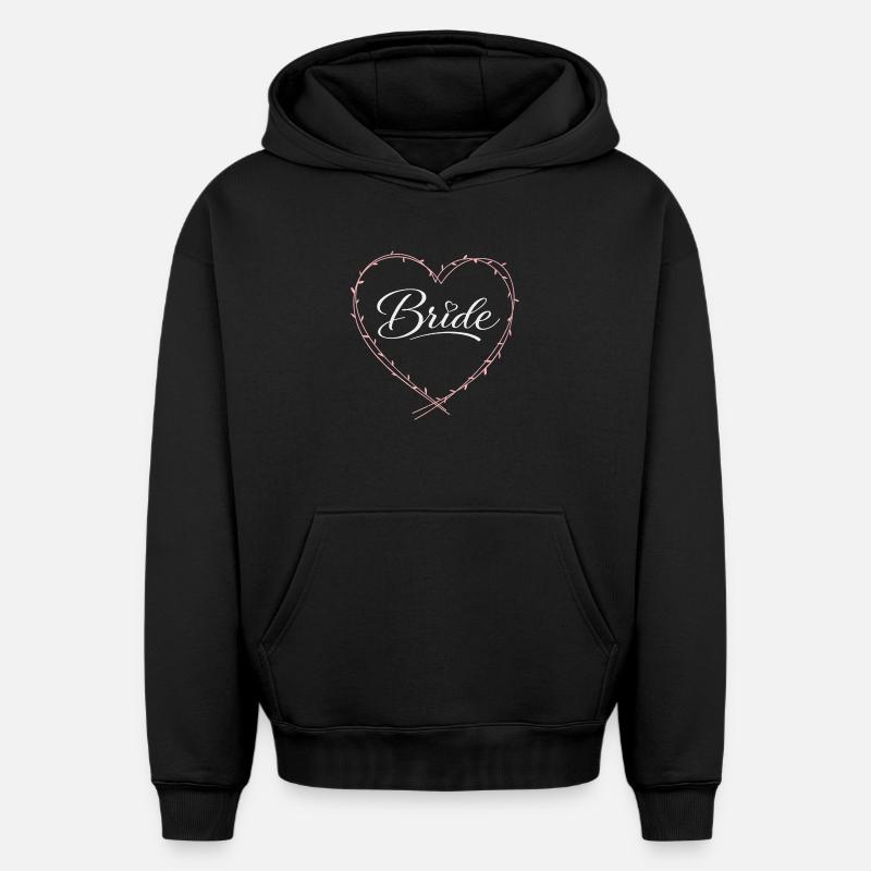 Mariée - Sweat à capuche unisexe oversize épais SPREAD - noir