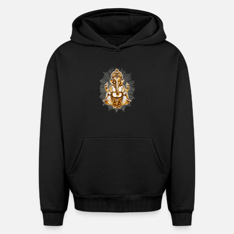 shiva - Sweat à capuche unisexe oversize épais SPREAD - noir