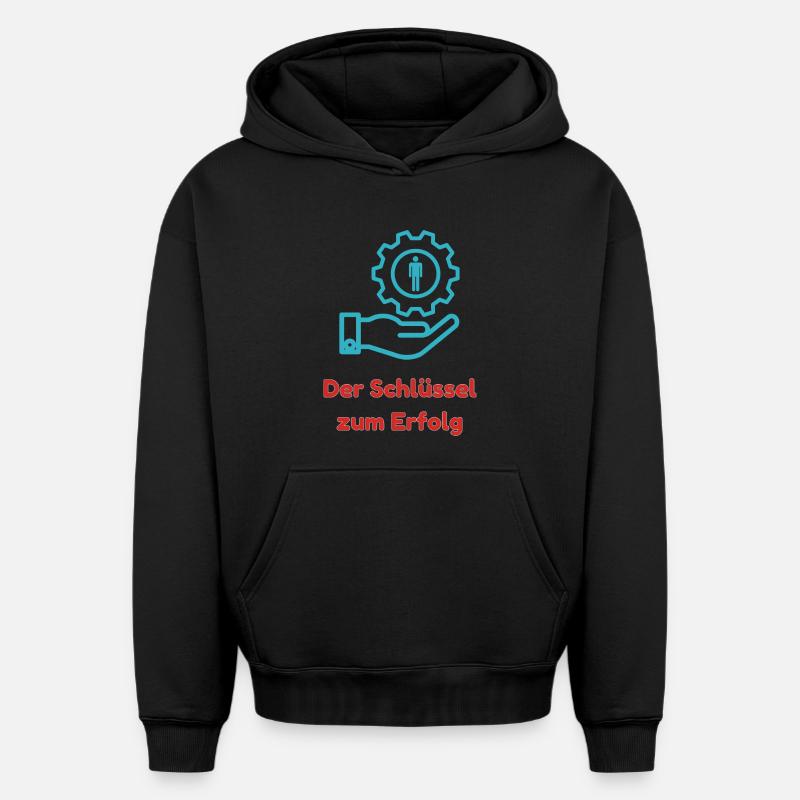La clé du succès - Sweat à capuche unisexe oversize épais SPREAD - noir