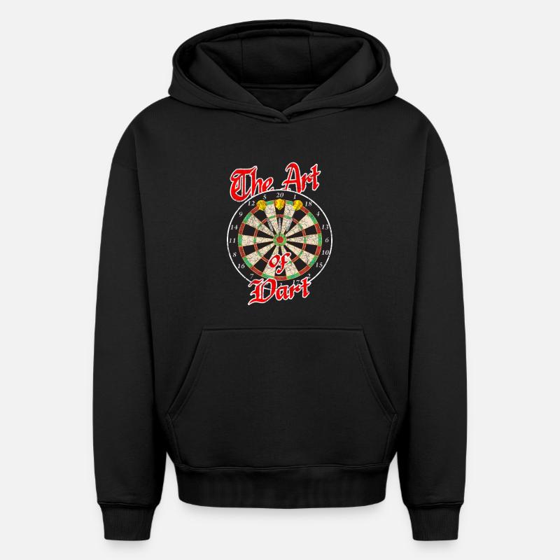 Sport de fléchettes - Sweat à capuche unisexe oversize épais SPREAD - noir