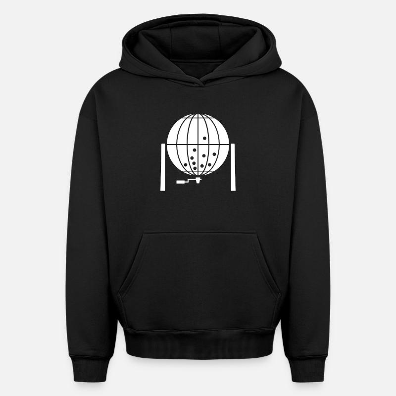 Bingo - Sweat à capuche unisexe oversize épais SPREAD - noir
