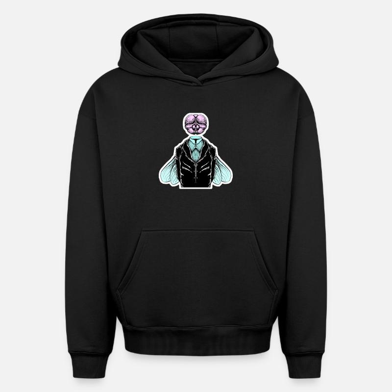 Vol de smoking - Sweat à capuche unisexe oversize épais SPREAD - noir