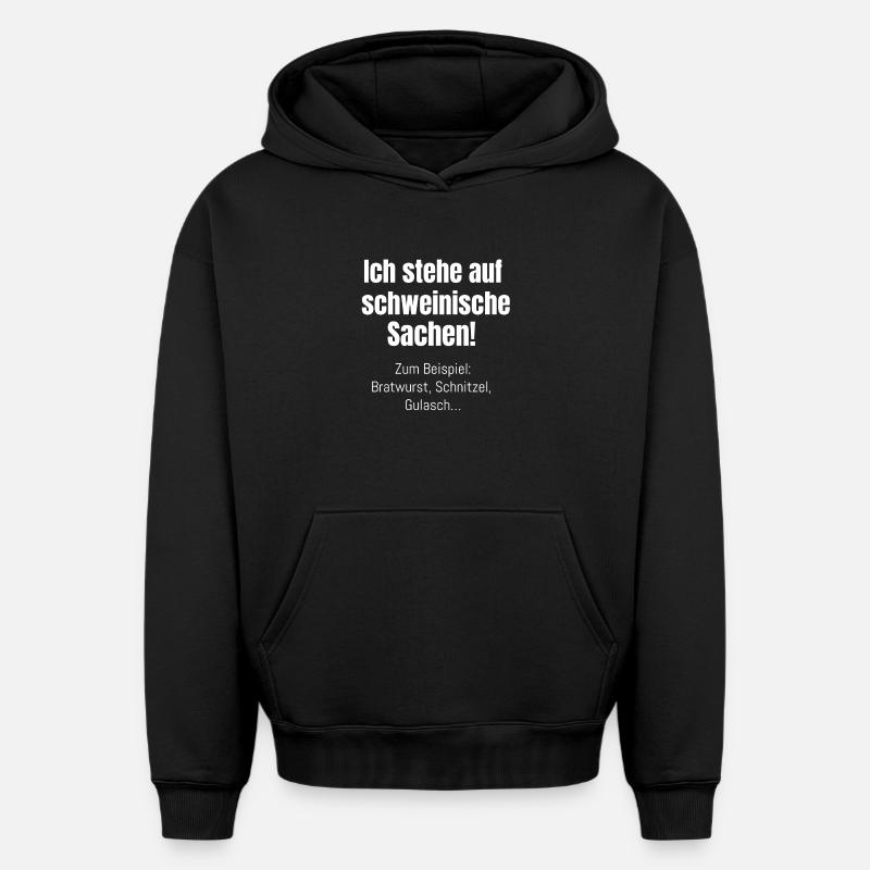 Trucs de cochon - Sweat à capuche unisexe oversize épais SPREAD - noir