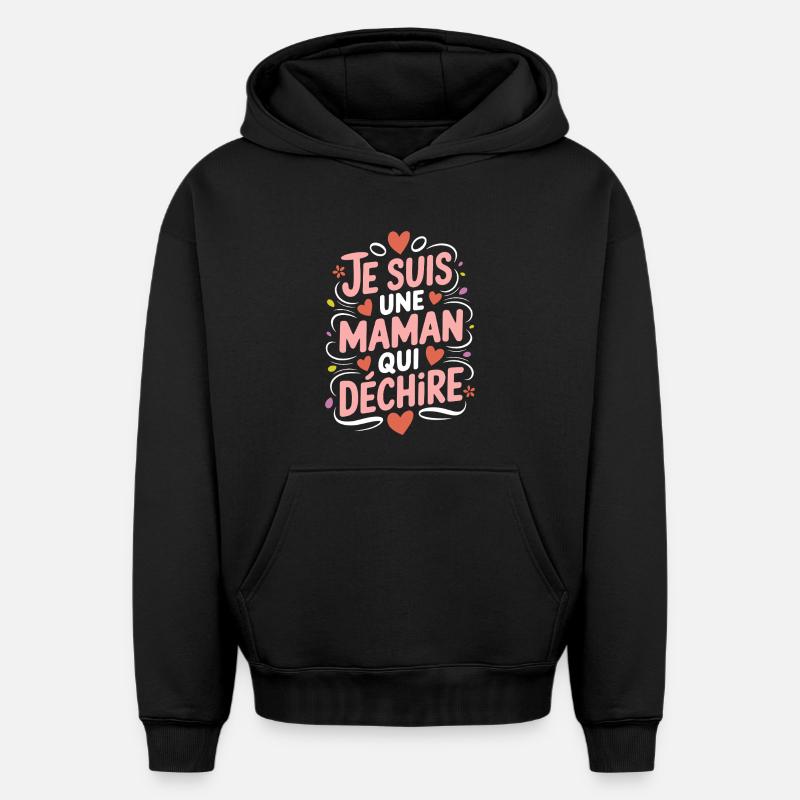 Ich bin eine Killer-Mutter - Oversized Heavyweight Unisex Hoodie - Schwarz