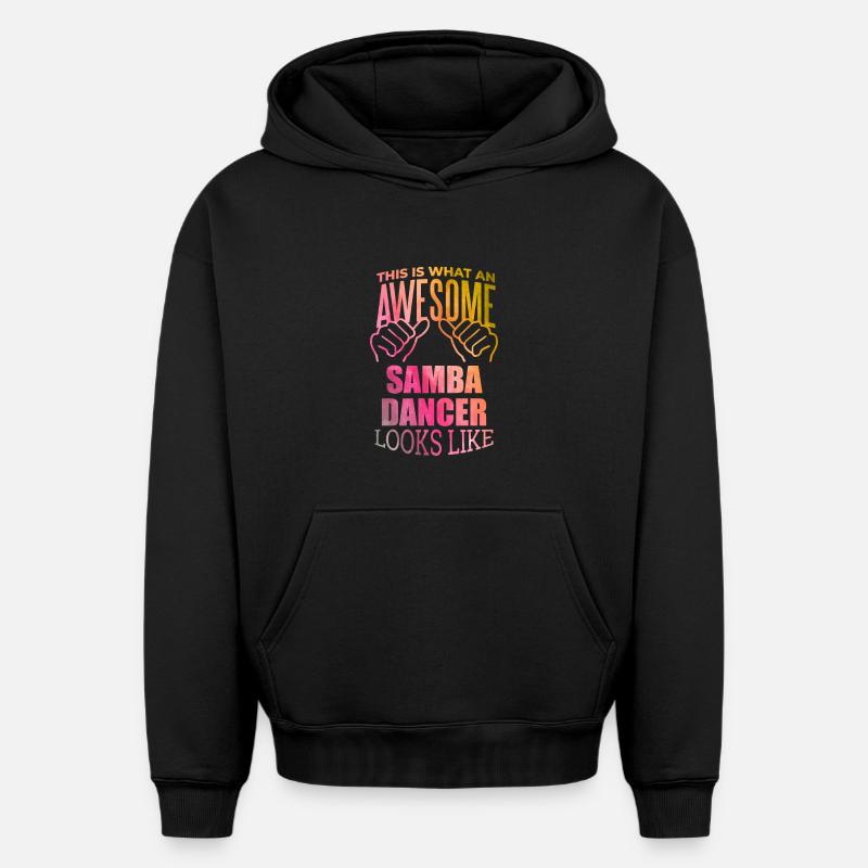Samba - Oversized Heavyweight Unisex Hoodie - Schwarz