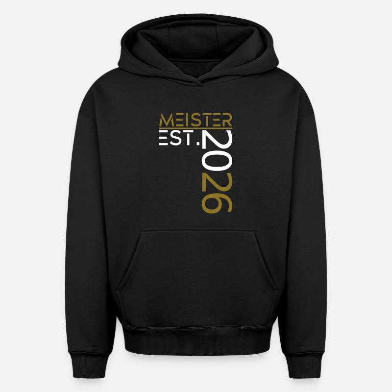 Master est. 2026 - Sweat à capuche unisexe oversize épais SPREAD - noir