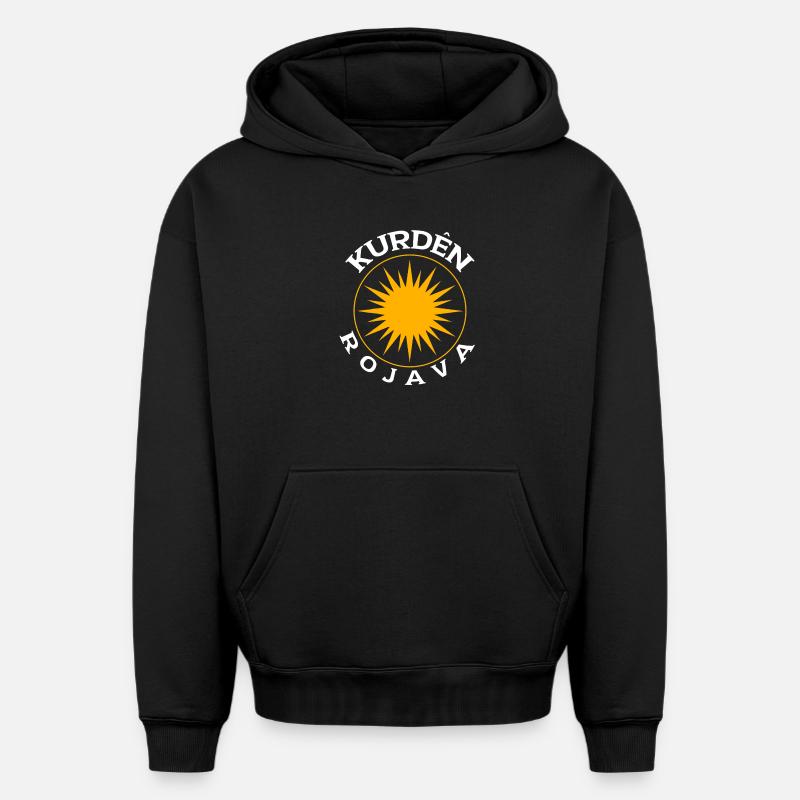 Kurden Rojava - Oversized Heavyweight Unisex Hoodie - Schwarz