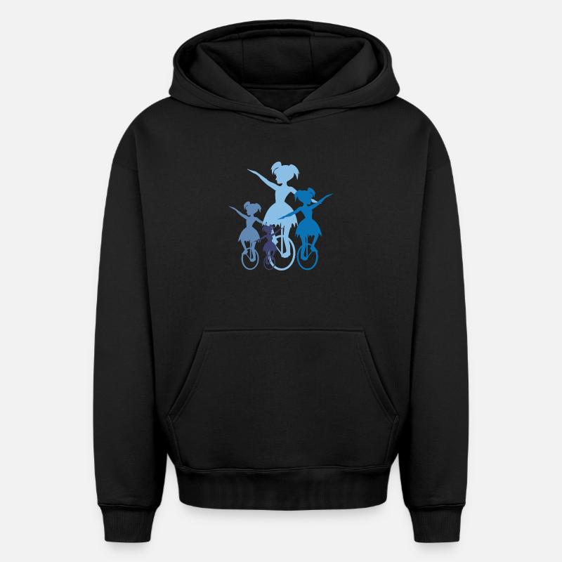 Unicycle | Style libre monocycle - Sweat à capuche unisexe oversize épais SPREAD - noir
