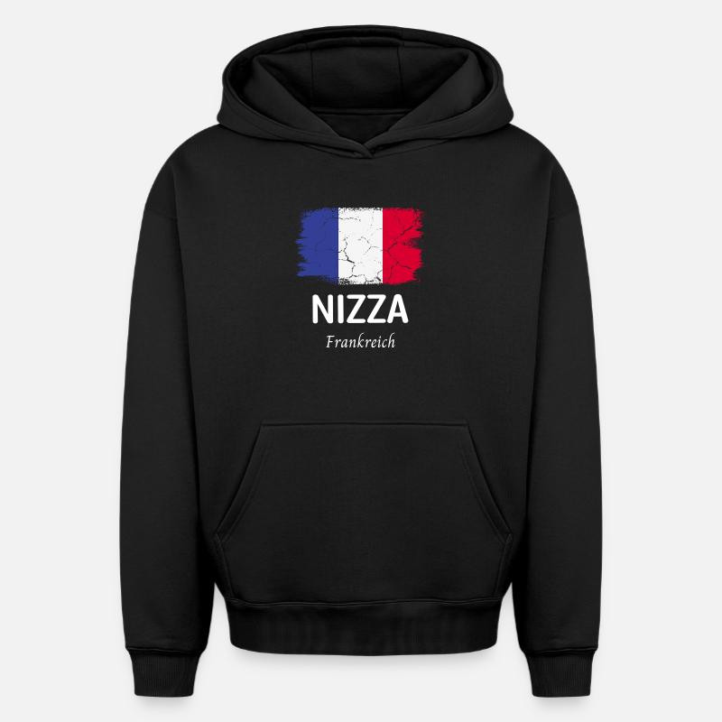Gentil - Sweat à capuche unisexe oversize épais SPREAD - noir