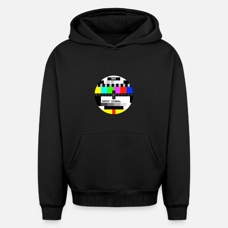 pas de signal - Sweat à capuche unisexe oversize épais SPREAD - noir