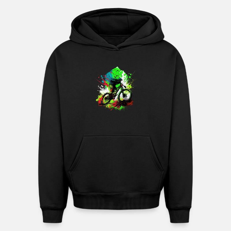 VTT - Sweat à capuche unisexe oversize épais SPREAD - noir