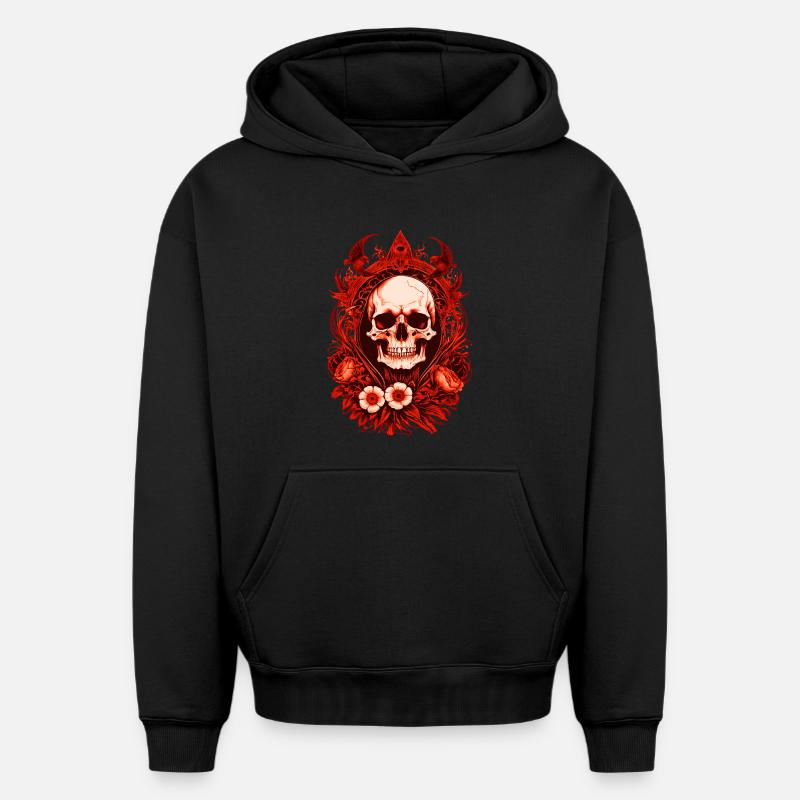 de profundis - Sweat à capuche unisexe oversize épais SPREAD - noir