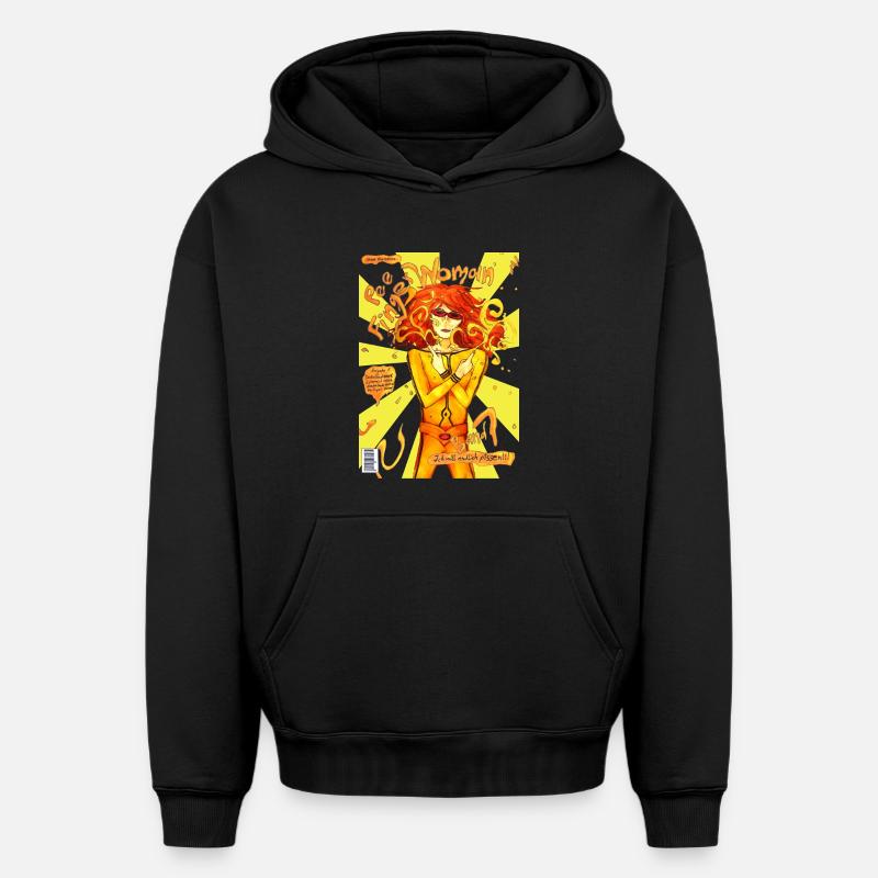 Femme Doigt Pipi2 - Sweat à capuche unisexe oversize épais SPREAD - noir
