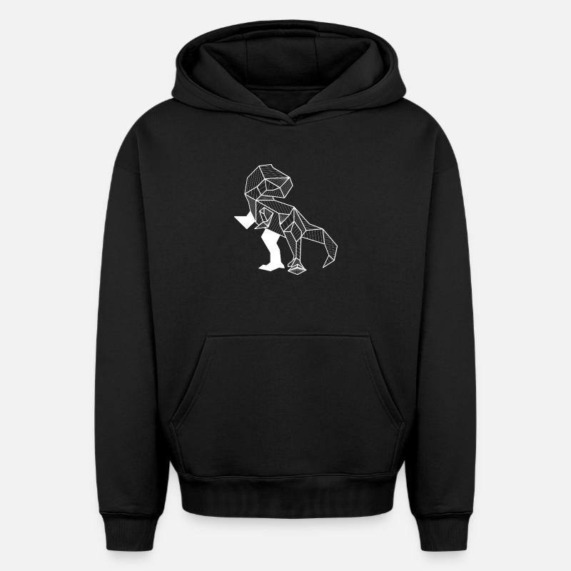 Trex - Sweat à capuche unisexe oversize épais SPREAD - noir