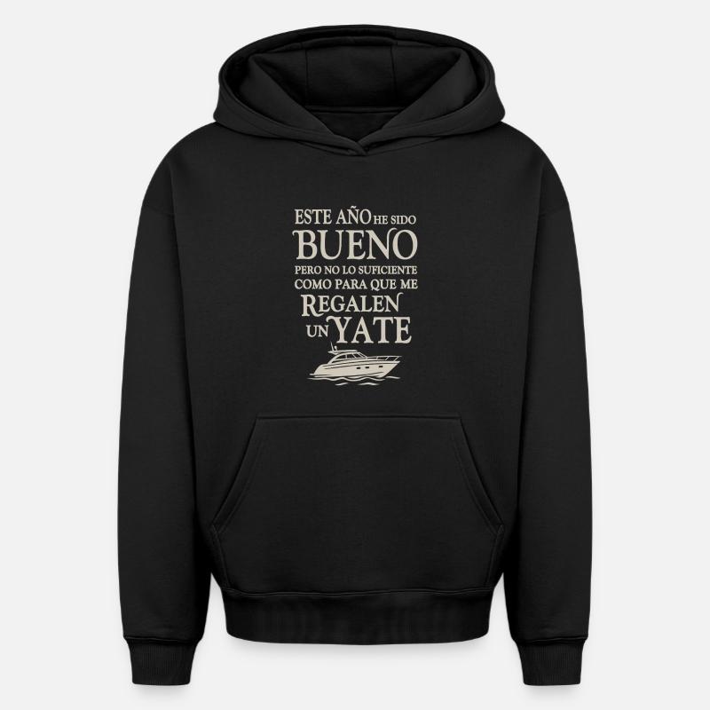 Bon mais pas suffisant - Sweat à capuche unisexe oversize épais SPREAD - noir
