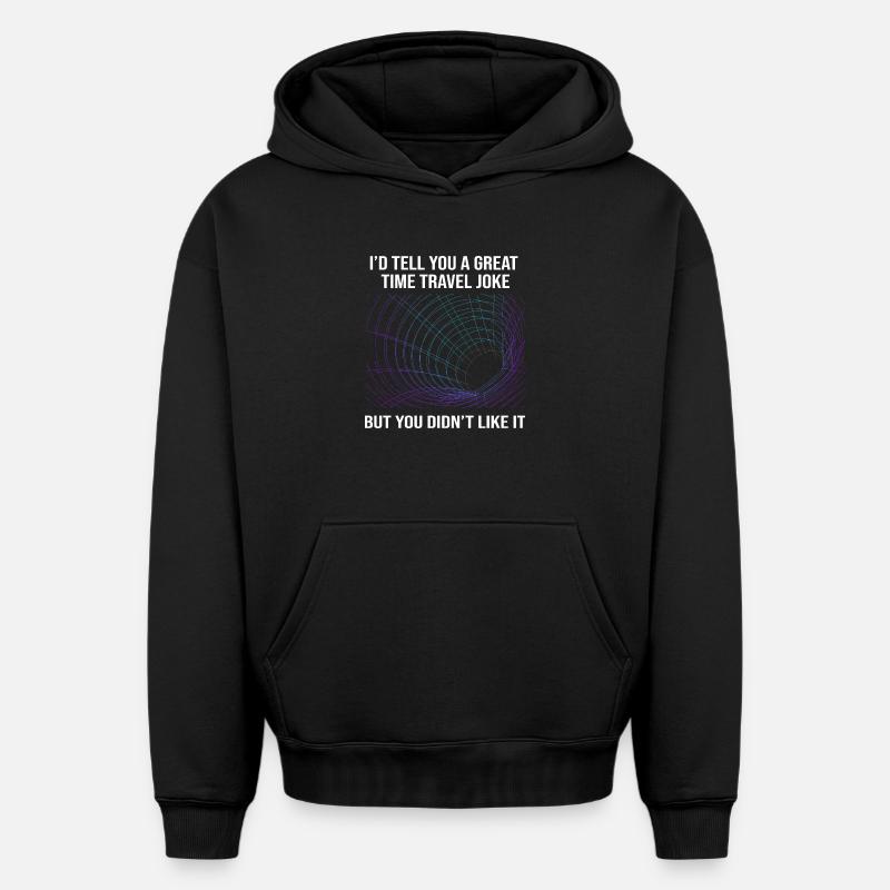 Voyage dans le temps - Sweat à capuche unisexe oversize épais SPREAD - noir