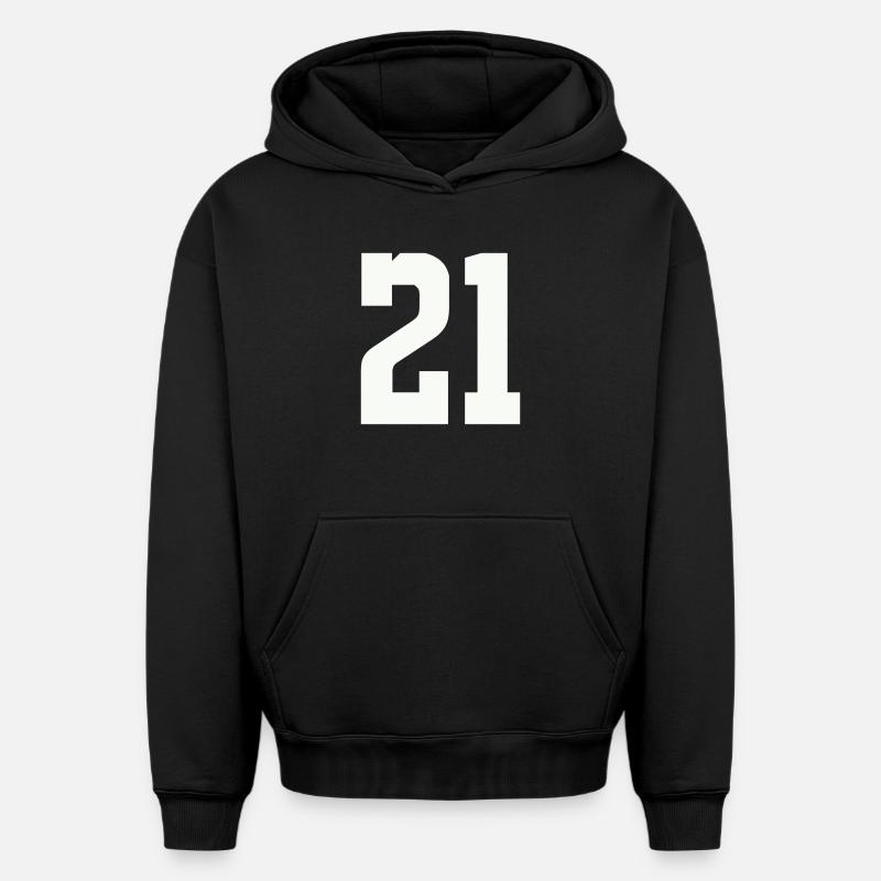 21 - Sweat à capuche unisexe oversize épais SPREAD - noir