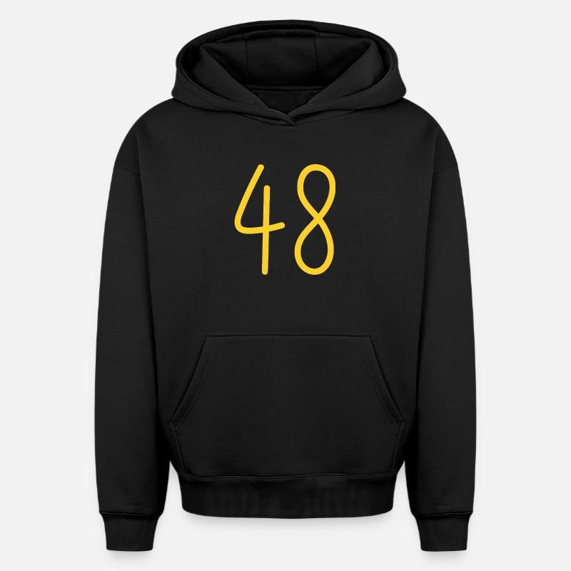 48 - Sweat à capuche unisexe oversize épais SPREAD - noir