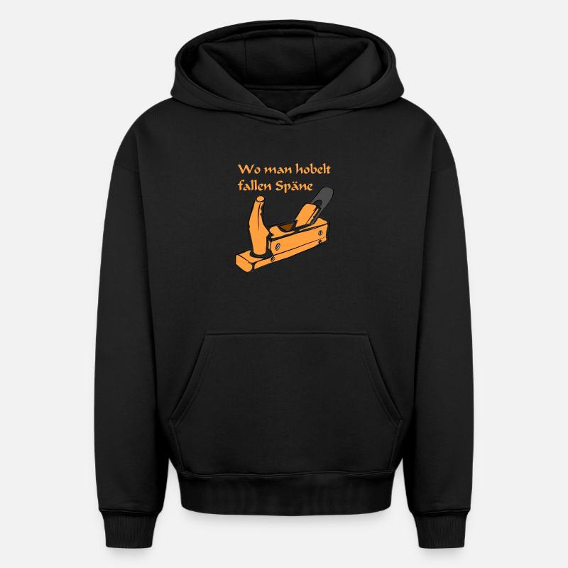 outil de planification - Sweat à capuche unisexe oversize épais SPREAD - noir