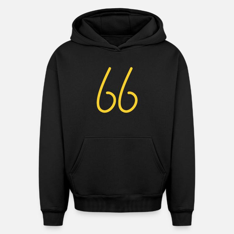 66 - Sweat à capuche unisexe oversize épais SPREAD - noir