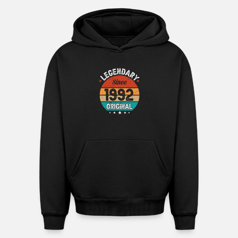 30e anniversaire - Sweat à capuche unisexe oversize épais SPREAD - noir