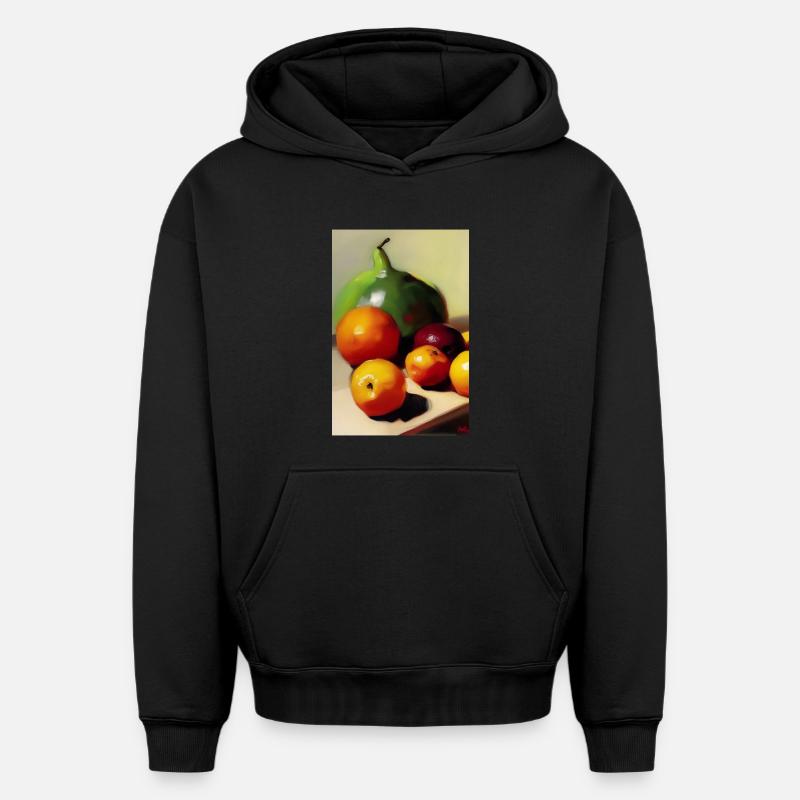 Fruit - Sweat à capuche unisexe oversize épais SPREAD - noir