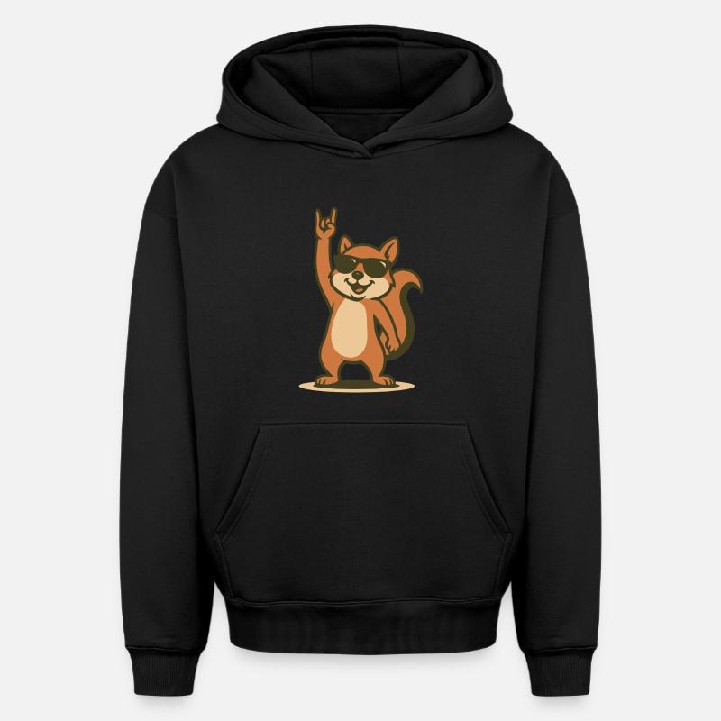 Rock’n’Roll Casse-Noisette - Sweat à capuche unisexe oversize épais SPREAD - noir