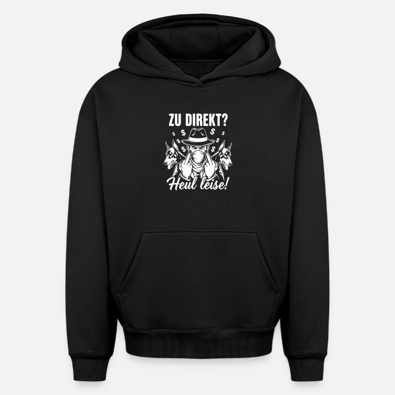 Annonce directe - Sweat à capuche unisexe oversize épais SPREAD - noir
