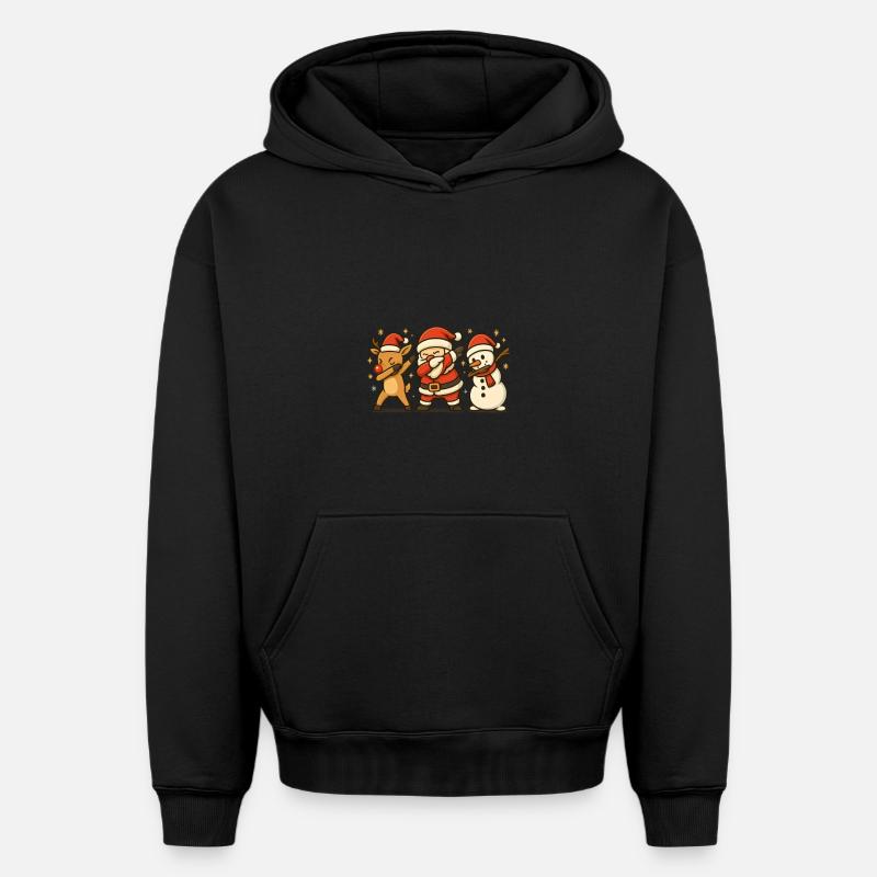 DAB de Noël - Sweat à capuche unisexe oversize épais SPREAD - noir