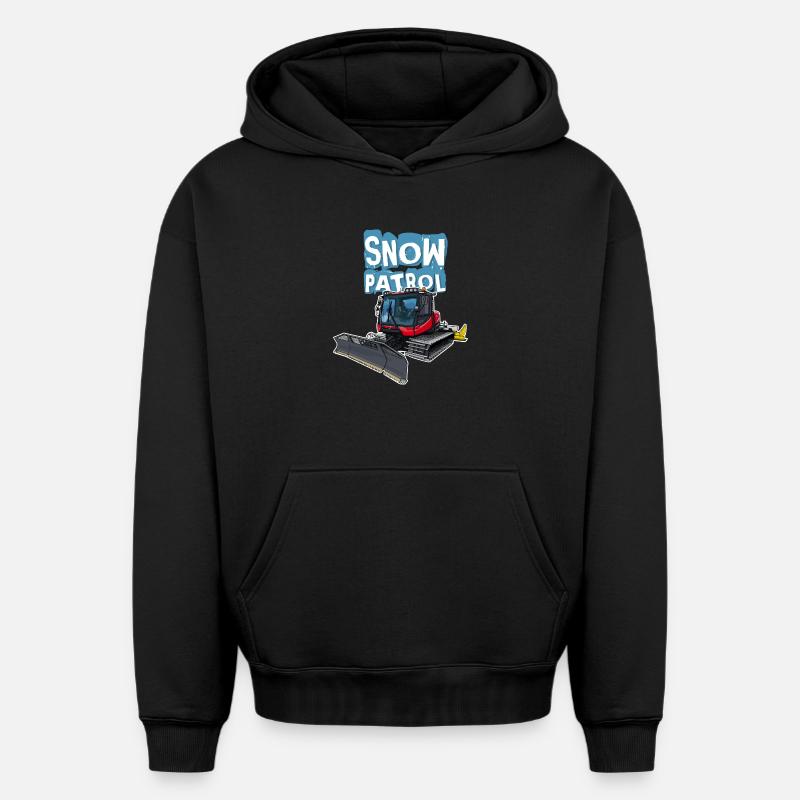 Snowcat Bully - Sweat à capuche unisexe oversize épais SPREAD - noir