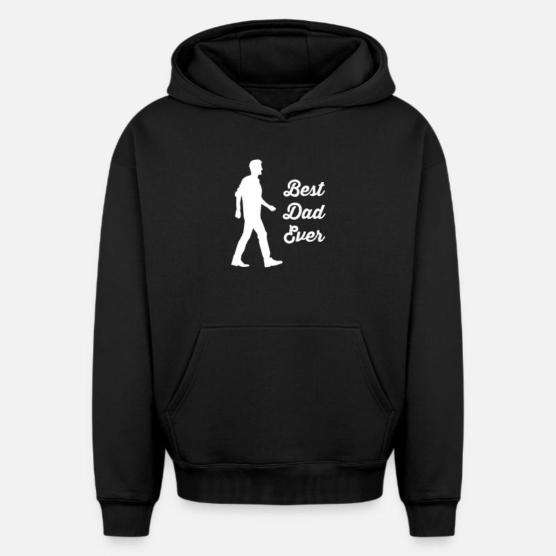 Père - Sweat à capuche unisexe oversize épais SPREAD - noir