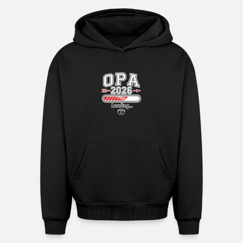 Opa 2026 Loading - Oversized Heavyweight Unisex Hoodie - Schwarz