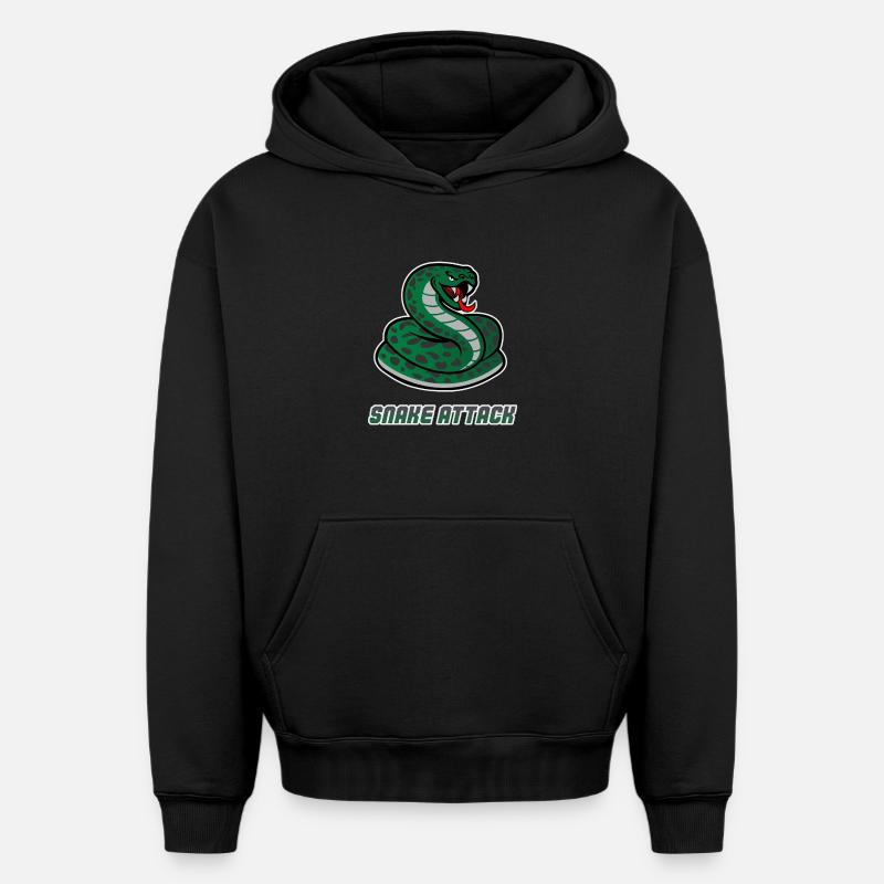 Snake Workout - Sweat à capuche unisexe oversize épais SPREAD - noir