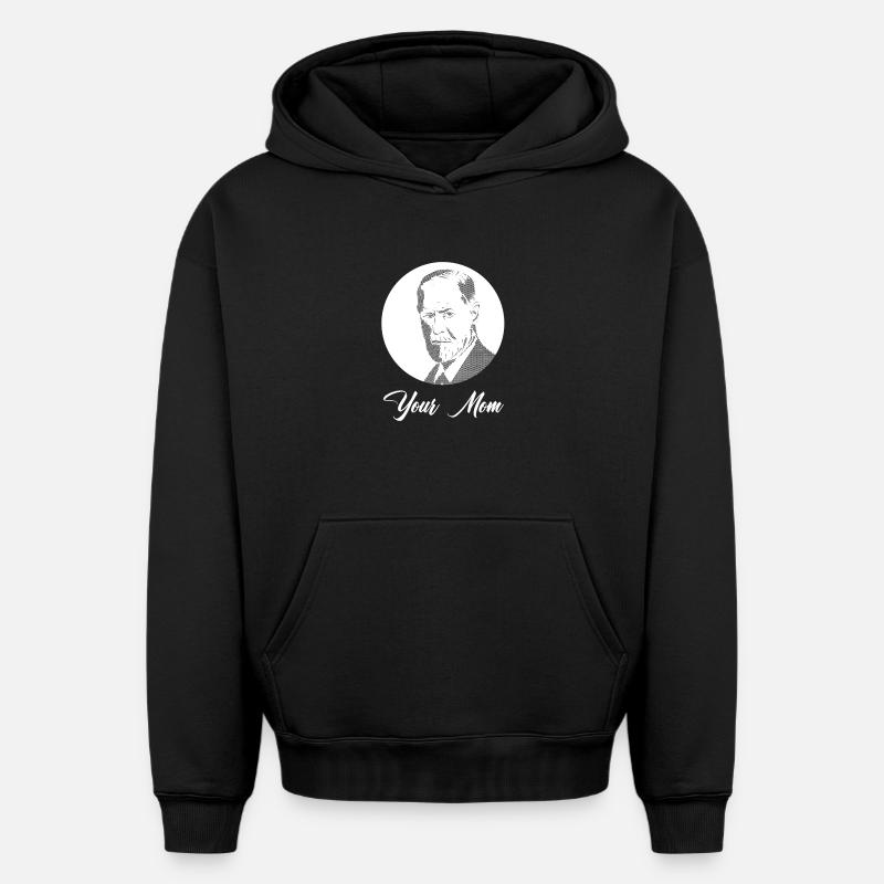 Ta mère - Sweat à capuche unisexe oversize épais SPREAD - noir