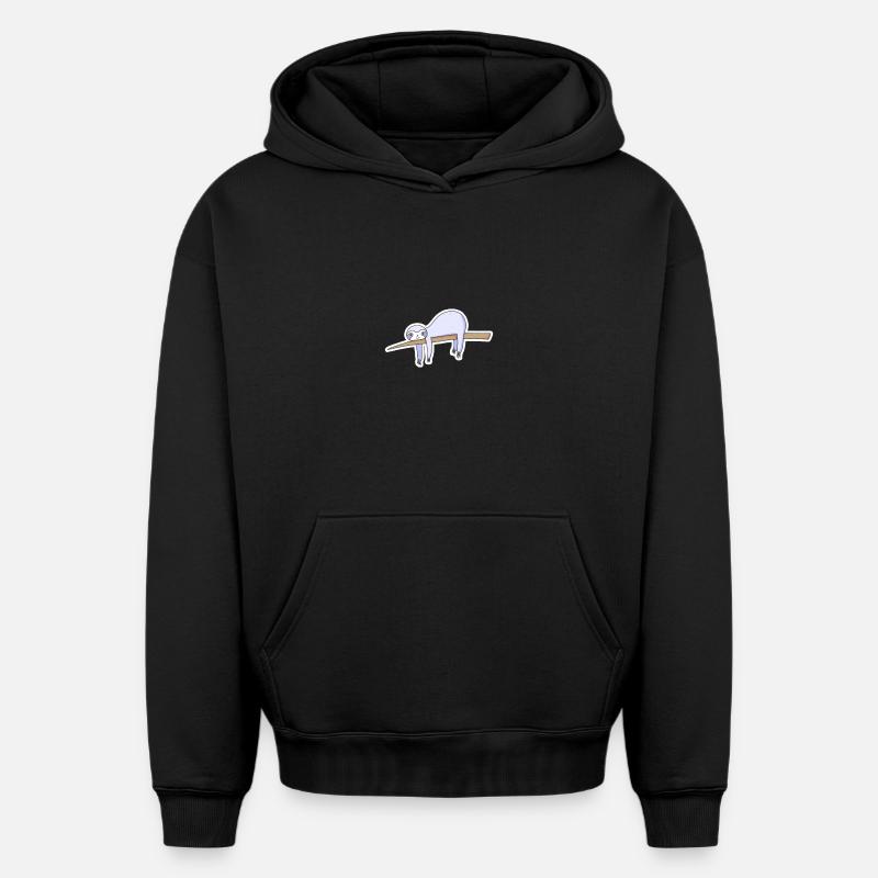 indolence - Sweat à capuche unisexe oversize épais SPREAD - noir