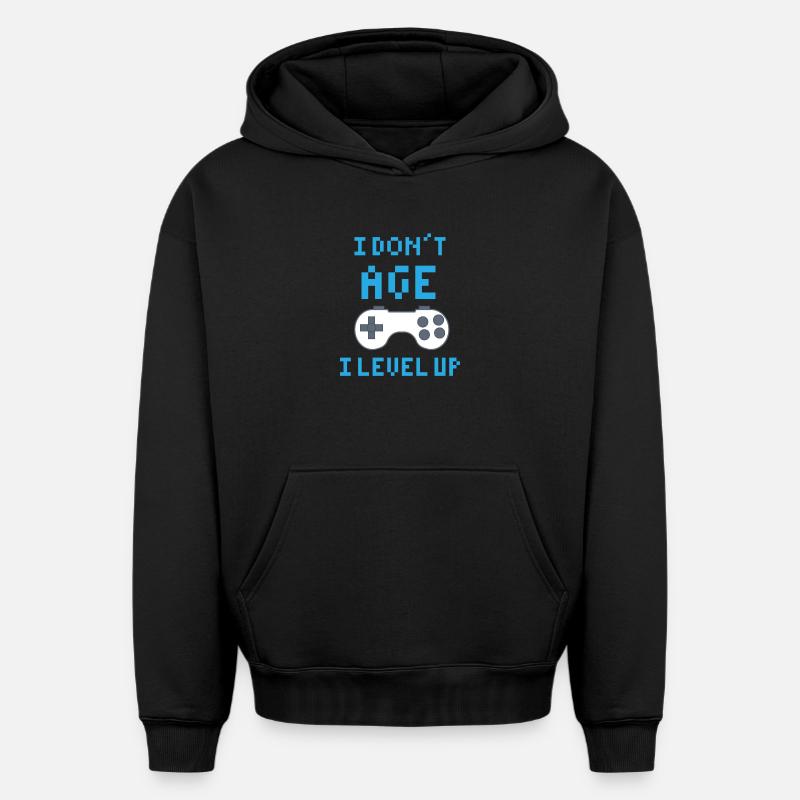 Gaming - Sweat à capuche unisexe oversize épais SPREAD - noir